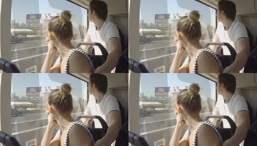 从墨尔本的公交窗口看高清在线视频素材下载