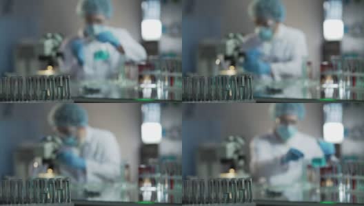 有经验的化学家在美容实验室开发高质量的化妆品高清在线视频素材下载