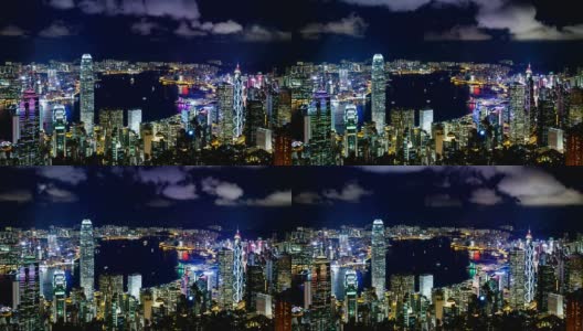 香港著名夜景-延时高清在线视频素材下载
