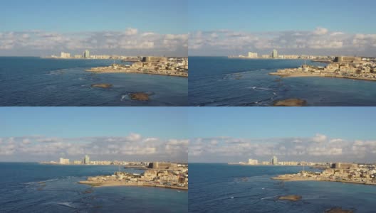 利比亚首都的黎波里的海滨高清在线视频素材下载