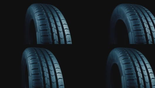 橡胶车辆轮胎特写跟踪镜头高清在线视频素材下载