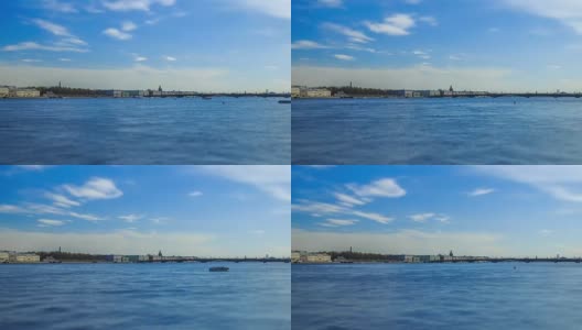 圣彼得堡春天的三一桥全景图。间隔拍摄高清在线视频素材下载