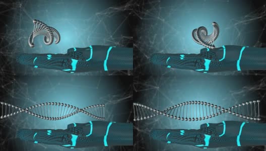 人工智能生物医学生物技术研究基因DNA螺旋高清在线视频素材下载