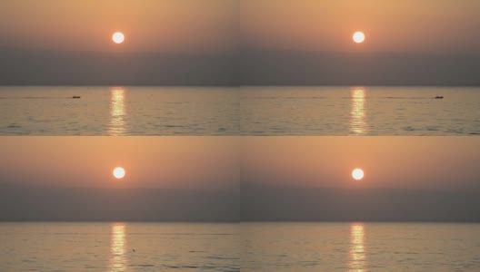 太阳从海上升起高清在线视频素材下载