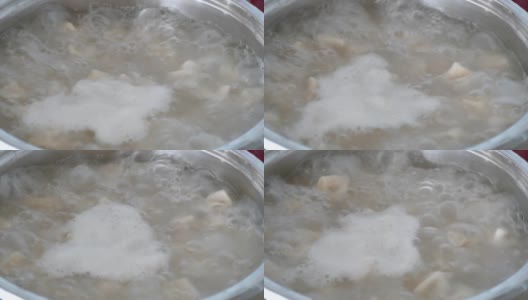 饺子在锅里煮，饺子在水里煮，高清在线视频素材下载