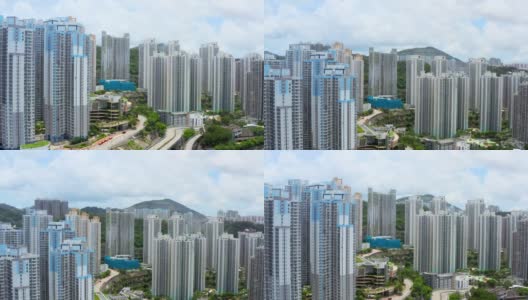 香港九龙湾的高层住宅大厦高清在线视频素材下载