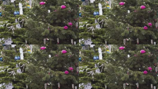 圣诞树灯饰，圣诞装饰高清在线视频素材下载
