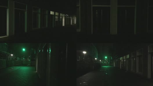 街灯暗夜高清在线视频素材下载