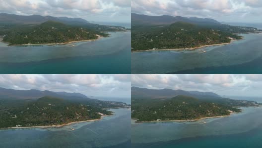 泰国美丽的自然景观，海滩，海洋和丛林。无人机视频。4 k。高清在线视频素材下载