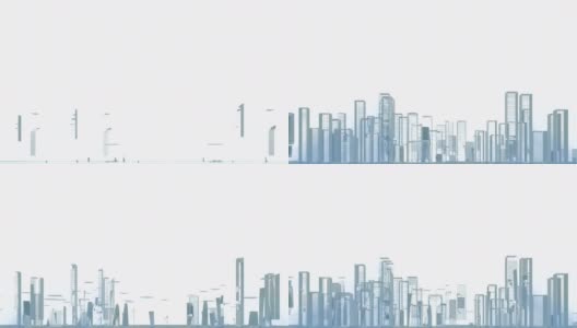 数字城市的摩天大楼高清在线视频素材下载