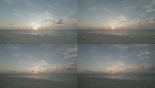 印度洋岛屿上的日出和日落高清在线视频素材下载