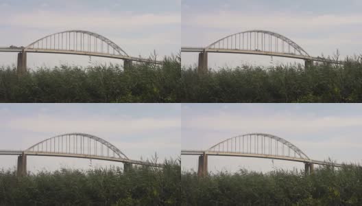 切萨皮克市大桥跨越切萨皮克和特拉华运河的近距离实时镜头高清在线视频素材下载