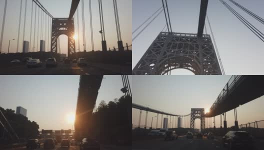 穿过乔治·华盛顿大桥高清在线视频素材下载