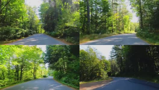 驾车穿过美丽的美国乡村公路高清在线视频素材下载