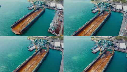 香港货柜货运船码头高清在线视频素材下载