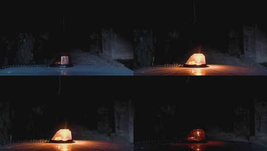 阿根廷巴塔哥尼亚的托比奥，井下矿车顶部的警笛灯。高清在线视频素材下载