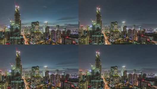 T/L WS HA ZO黄昏俯瞰北京天际线高清在线视频素材下载