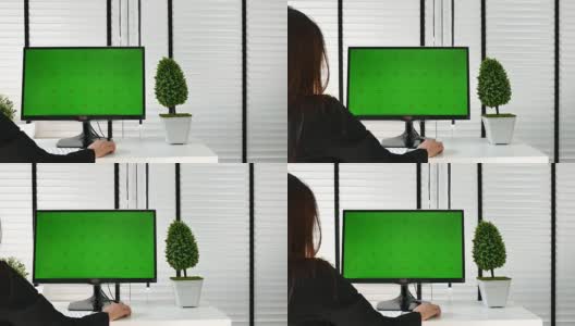 使用计算机与色度键高清在线视频素材下载