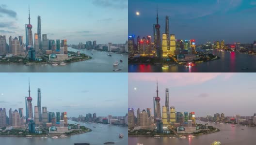 上海天际线的时间流逝高清在线视频素材下载
