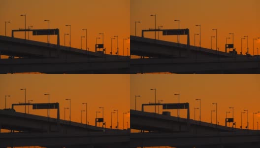 桥的剪影高清在线视频素材下载