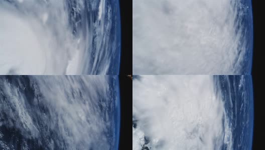 飓风风暴卫星图。高清在线视频素材下载