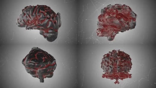 人工智能大脑数字机器人大脑深度学习高清在线视频素材下载