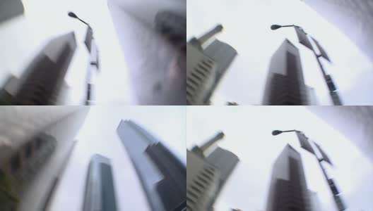 市中心建筑迷魂环路高清在线视频素材下载