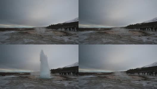 间歇泉 Strokkur 喷发高清在线视频素材下载