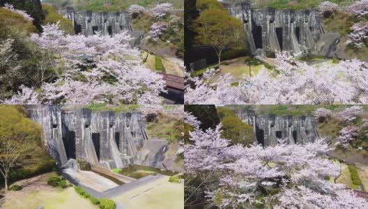 这是香川县加农寺市历史悠久的法能塘大坝的录像高清在线视频素材下载