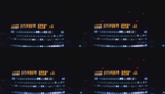 位于日本名古屋的顶层，里面是黄色的灯光高清在线视频素材下载