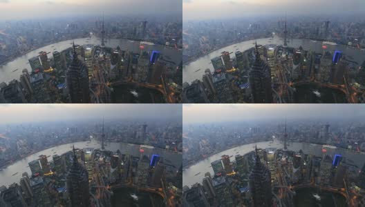 上海夜景，时光流逝高清在线视频素材下载