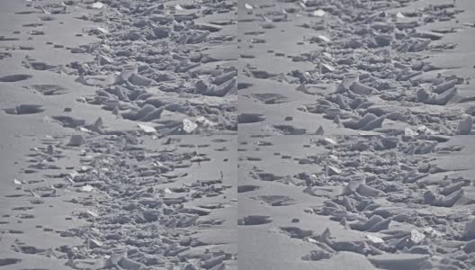 白雪覆盖的冰作为抽象的冬日背景高清在线视频素材下载