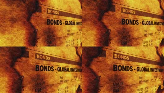 全球投资债券高清在线视频素材下载