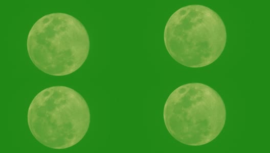 绿色背景上的月亮。高清在线视频素材下载