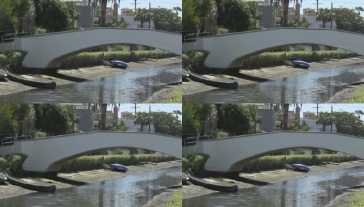 南加州的威尼斯运河高清在线视频素材下载