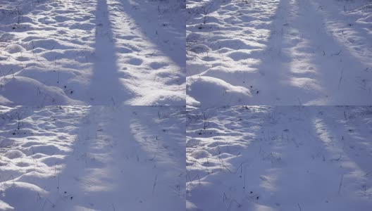 雪景上的阴影高清在线视频素材下载