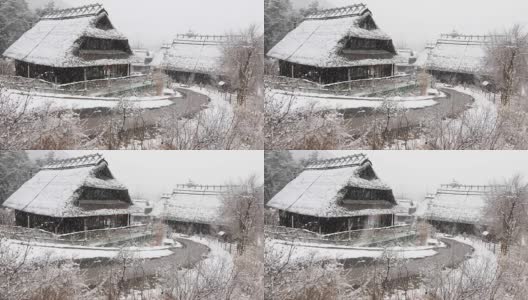 冬天的日本房子高清在线视频素材下载