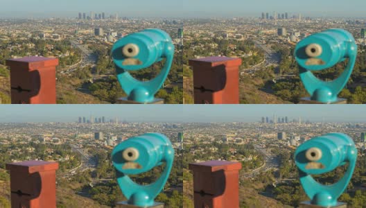 洛杉矶市景旅游望远镜高清在线视频素材下载