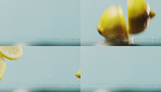 三片柠檬掉下来高清在线视频素材下载