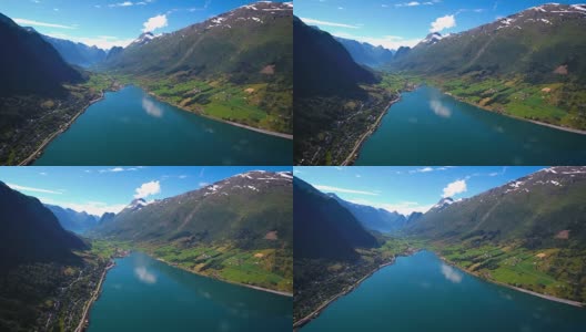 航拍挪威美丽的大自然。高清在线视频素材下载