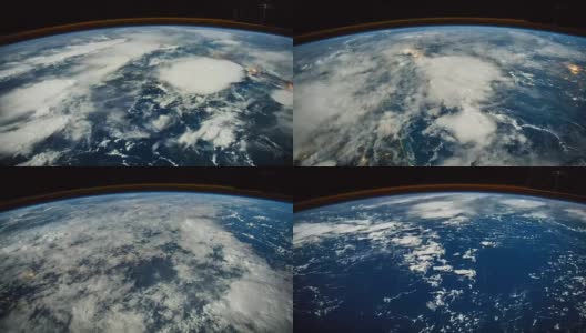 从国际空间站上看到的地球。从太空观察美丽的地球。美国宇航局延时从太空拍摄地球。这段视频由美国宇航局提供。高清在线视频素材下载