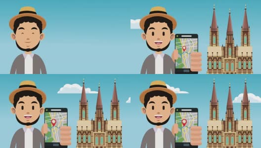 人与旅行app高清动画高清在线视频素材下载
