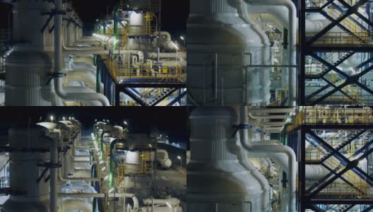 大工厂和冷却塔-鸟瞰图高清在线视频素材下载