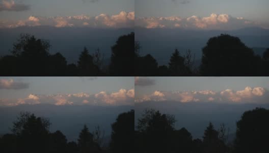 暮光下的喜玛拉雅山翠舒尔峰高清在线视频素材下载