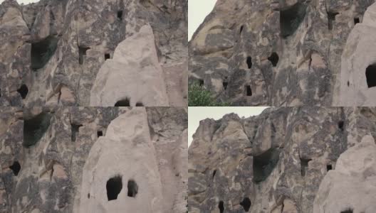 4 k。岩石中的房子。手持相机高清在线视频素材下载