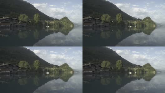 瑞士艾尔瓦尔德湖的清晨高清在线视频素材下载