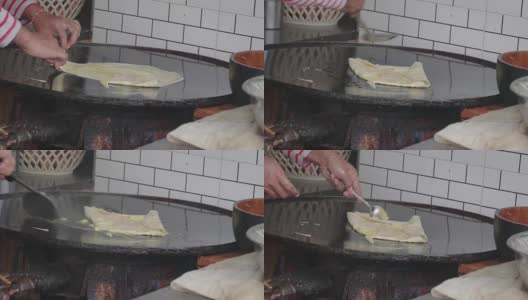 烤面包片用来做烤肉的油炸面包片高清在线视频素材下载