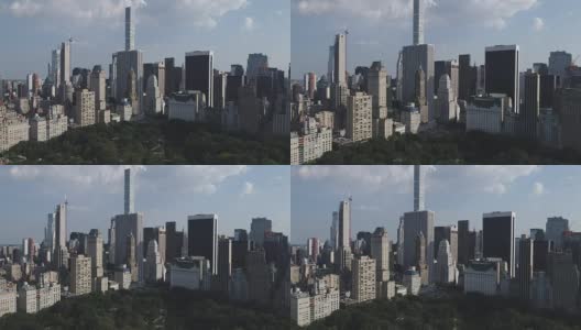 曼哈顿建筑和中央公园鸟瞰图高清在线视频素材下载