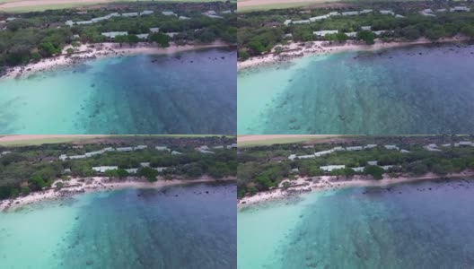 在印度洋和毛里求斯岛的阿尔比恩海滩。背景退潮高清在线视频素材下载