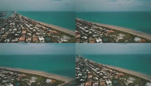 2021年3月春假和2019冠状病毒病期间，佛罗里达州朱庇特的Dubios公园和海滩的鸟瞰图高清在线视频素材下载
